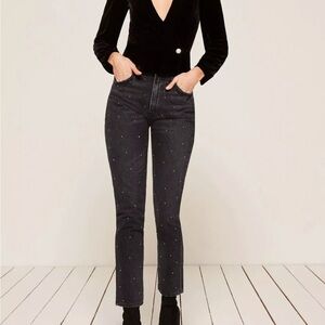 Reformation Harley High rise skinny jeans studded